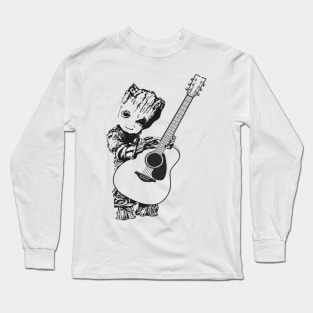 Baby Groot Acoustic guitar Long Sleeve T-Shirt